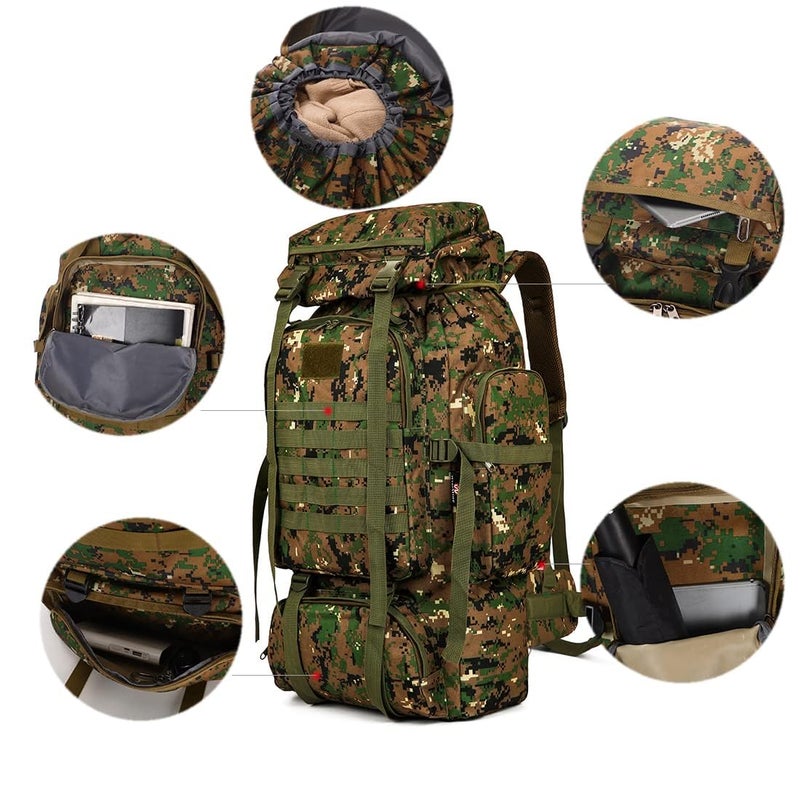 W WINTMING Hiking Backpack for Men 70L/100L Camping Backpack Military Rucksack Molle 3 Days Assault Pack for Climbing - Image 2